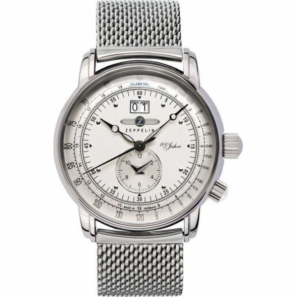 Zeppelin Pánské hodinky 100 Jahre 7640M-1 Quartz silver