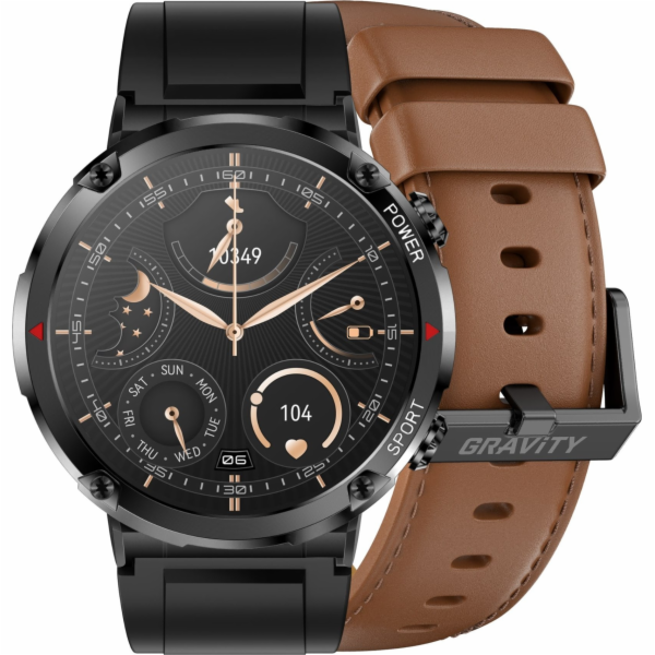 Gravity Pánské chytré hodinky SMARTWATCH GT21-4 BK/RD/BK