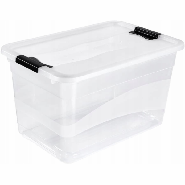 Keeeper Transparetní úložný box cornelia, bílý 52L