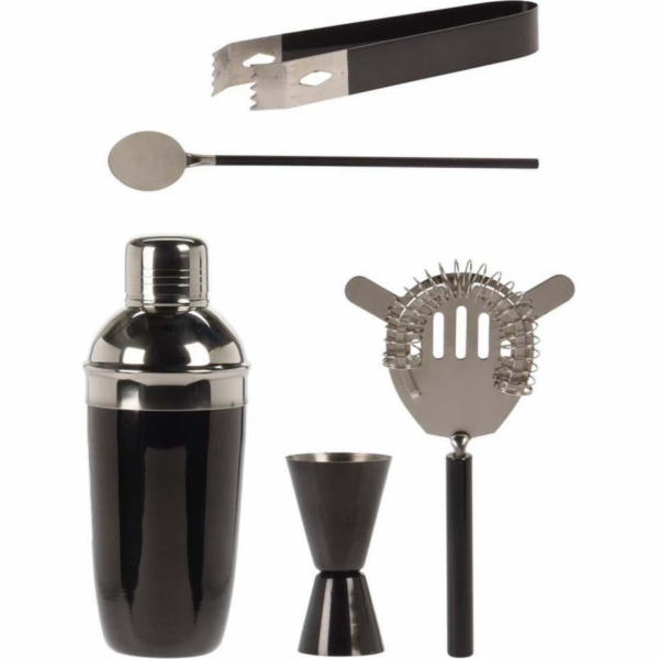 EXCELLENT Barmanská sada shaker 5 ks GLOSSY BLACK KO-A124...