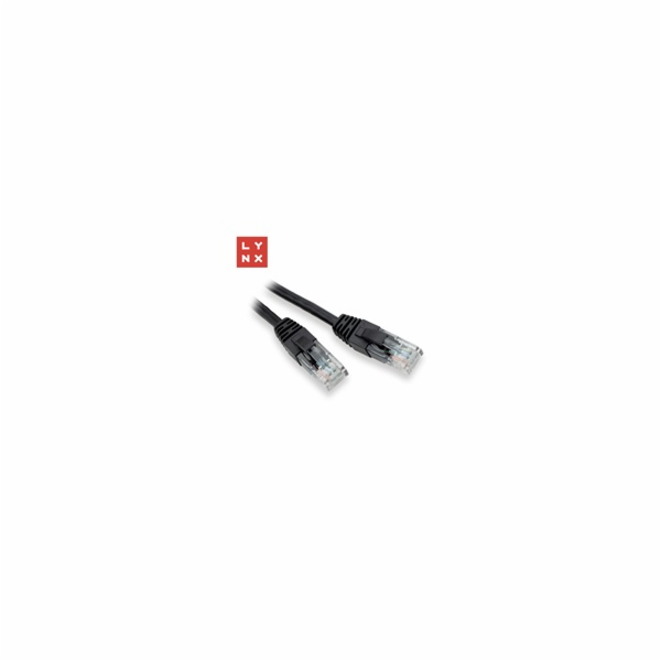 LYNX UTP patch kabel Cat5e, PVC, CCA, 20m, černý