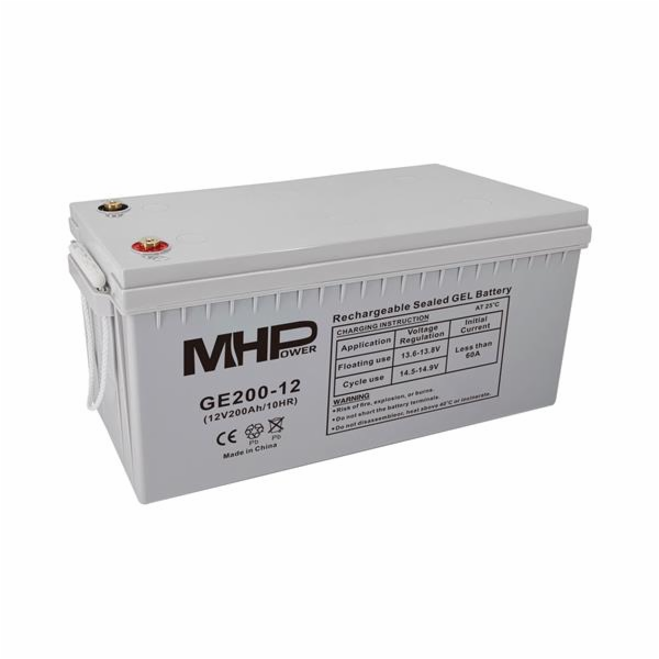 Baterie MHPower GE200-12 GEL, 12V/200Ah, T3-M8, Deep Cycle 