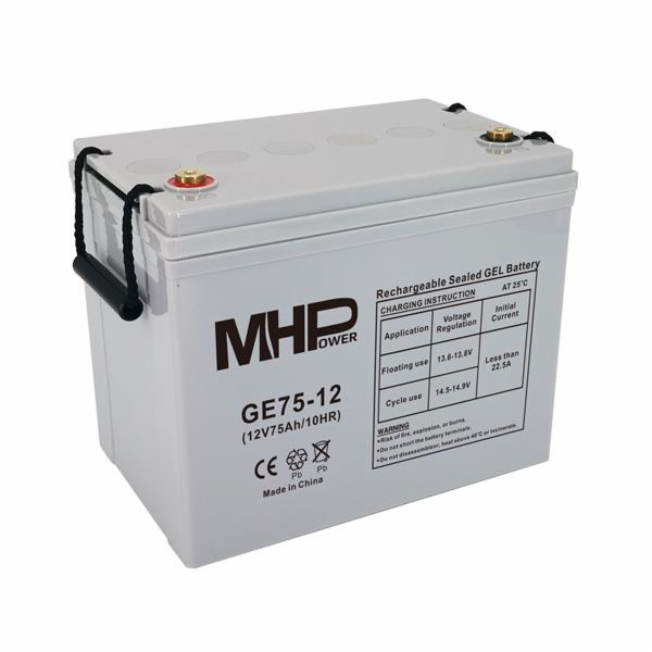 Baterie MHPower GE75-12 GEL, 12V/75Ah, T1-M6, Deep Cycle 