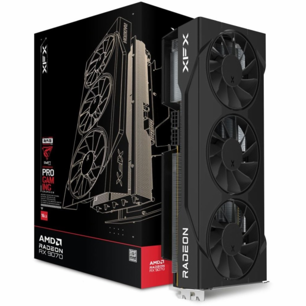 GPU XFX Swift AMD Radeon RX 9070 OC 16GB GDDR6, Triple fa...