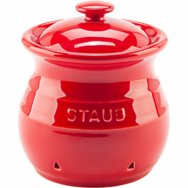 Staub Knoblauch Aufbewahrung 11 cm kirschrot