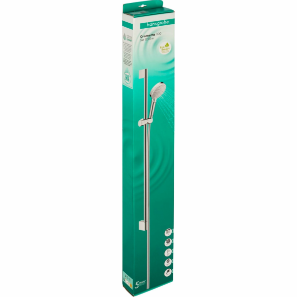 Hansgrohe Brausenset Crometta Vario EcoSmart, 90cm weiß/c...