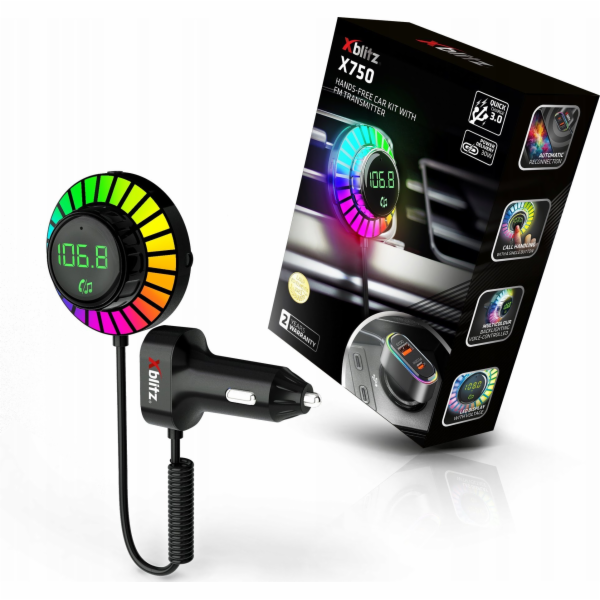 XBLITZ HANDSFREE SADA S FM TRANSMITÉREM X750