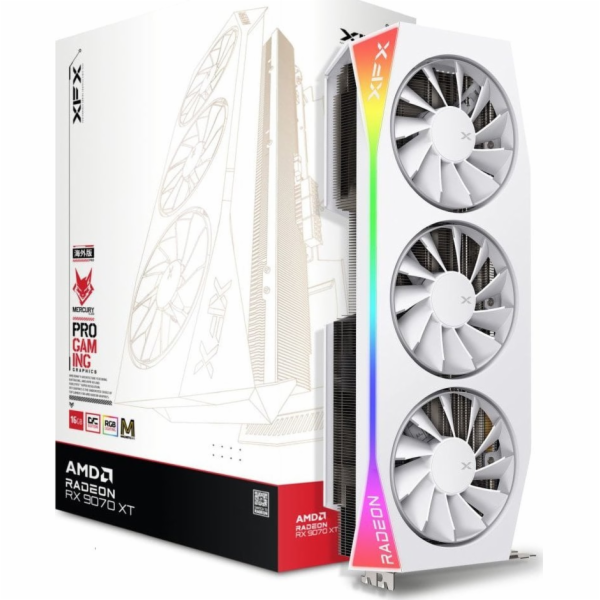 XFX Radeon RX 9070 XT OC Mercury RGB Magnetic Air (weiß, ...