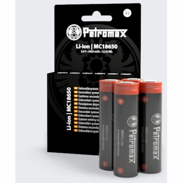 NoName Baterie Petromax 18650, 4 ks, černé