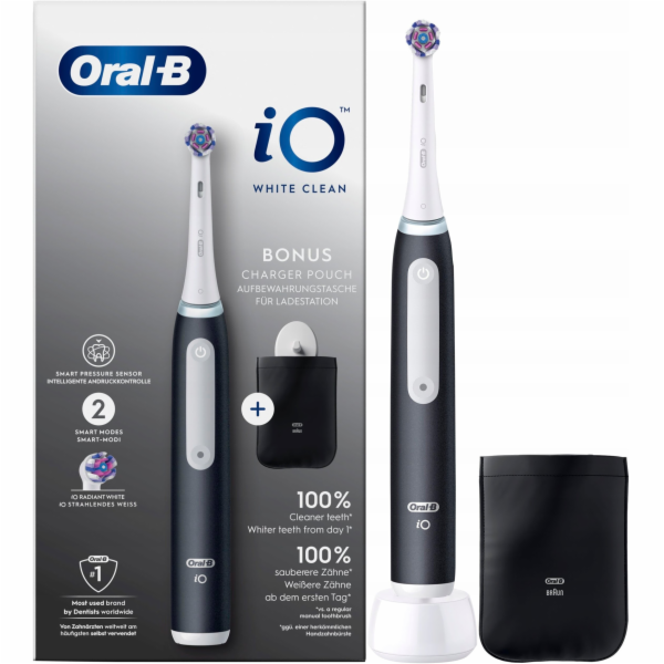 Oral-B iO3 White Clean magnetický zubní kartáček černá če...