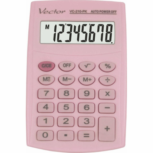 Vector Kapesní kalkulačka KAV VC-210 PK, 8-místná, 64 x 9...