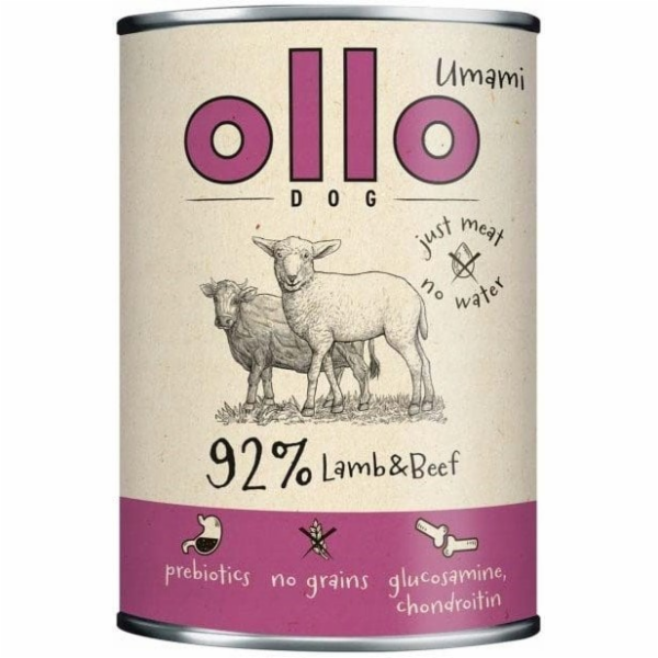 OLLO Umami Lamb and beef - vlhké krmivo pro psy - 850g