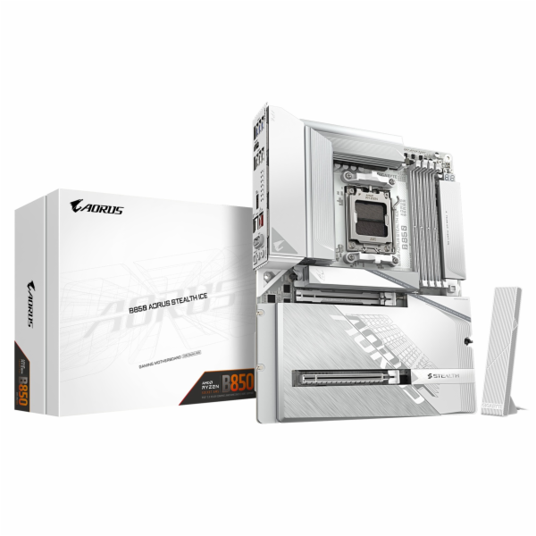 Gigabyte AORUS B850 STEALTH ICE, AMD B850, AM5, 4xDDR5, ATX