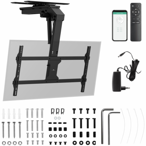 Elektrický držák pro televizor Maclean, stropní, držák Tu...
