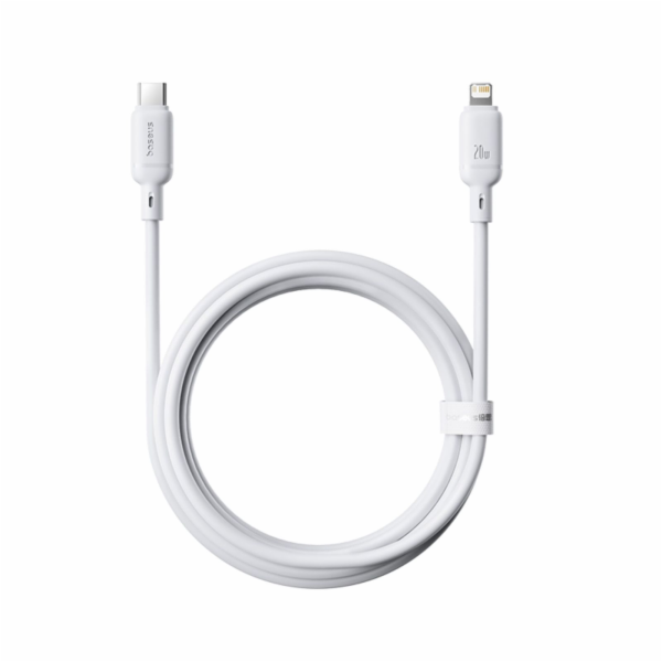 Baseus Silky Series Ladekabel Type-C auf iP 20W 2m Moon Weiß