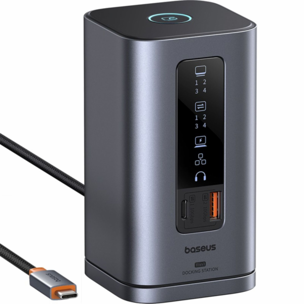 Baseus Spacemate Series 11-in-1 (WIN) Docking Station, Grau