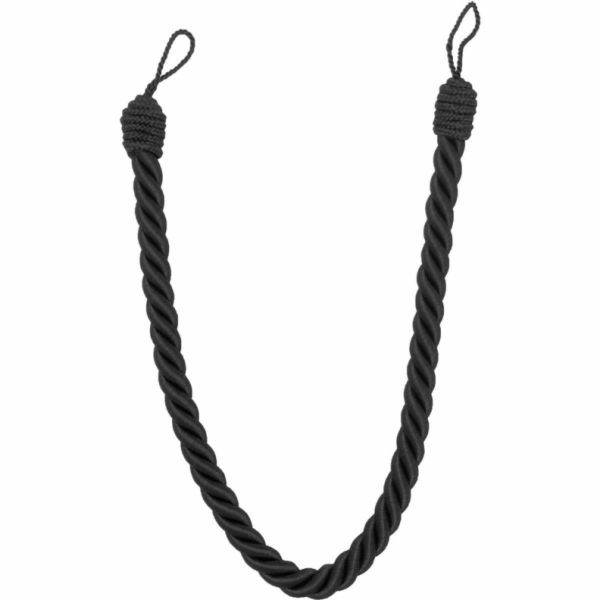 Šňůra na záclony Luance COT, 1,6 cm, antracitová