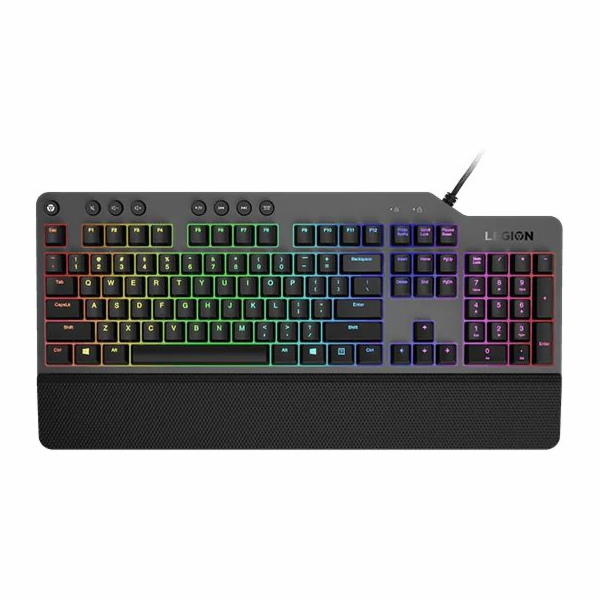 Lenovo Legion K500 klávesnice USB QWERTZ Černá, Šedá