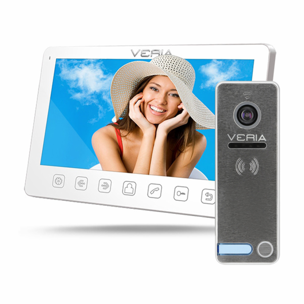 Veria SET Videotelefon  7070B bílý + vstupní stanice  230