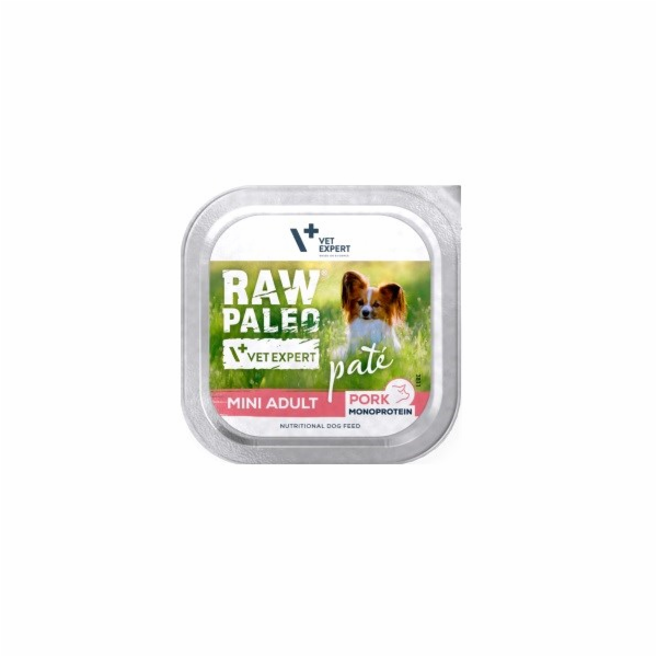 RAW PALEO Pâte Mini Adult Pork - vlhké krmivo pro psy - 150g