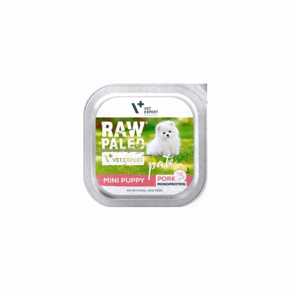 RAW PALEO Pâte Mini Puppy Pork - vlhké krmivo pro psy - 150g