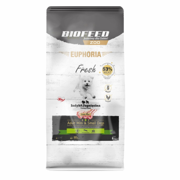 BIOFEED Euphoria Fresh Adult Mini & Small Turkey with lam...