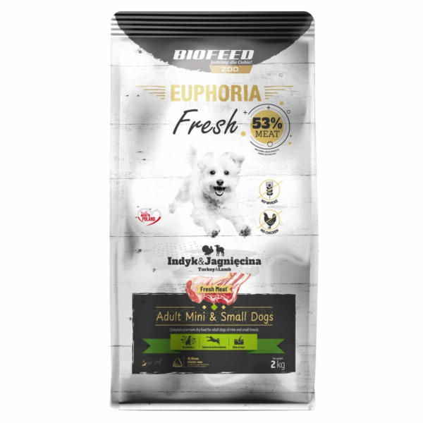 BIOFEED Euphoria Fresh Adult Mini & Small Turkey with lam...