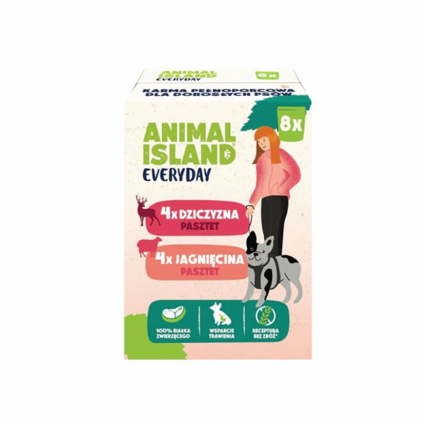 ANIMAL ISLAND Everyday Game and lamb - vlhké krmivo pro p...