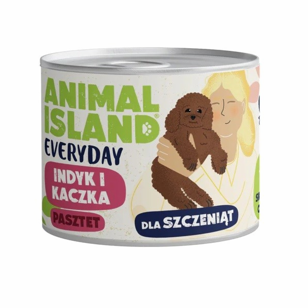 ANIMAL ISLAND Everyday Puppy Turkey and duck - vlhké krmi...