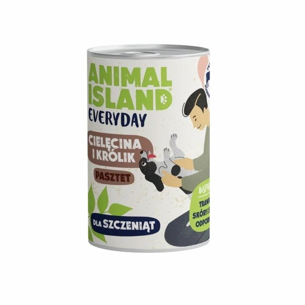 ANIMAL ISLAND Everyday Puppy Veal and rabbit - vlhké krmi...