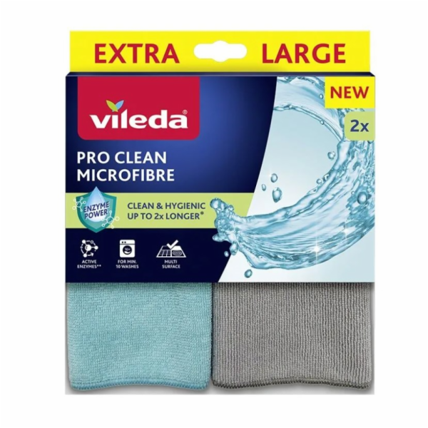 Univerzální utěrka s enzymy Vileda Pro Clean 2 ks.
