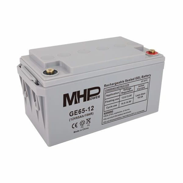 Baterie MHPower GE65-12 GEL, 12V/65Ah, T1-M6, Deep Cycle 