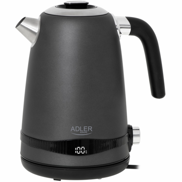 Adler AD 1295 Ocelová konvice 1,7 l saténově šedá