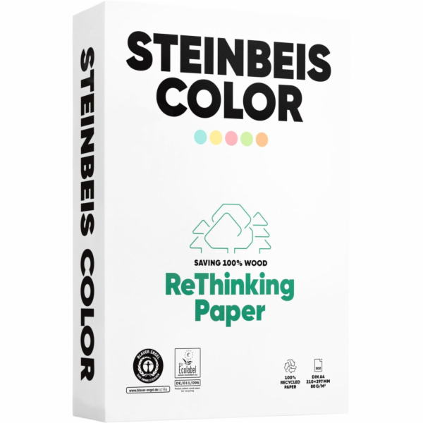 Steinbeis Color gelb Recyclingpapier A 4 80 g 500 Bl.