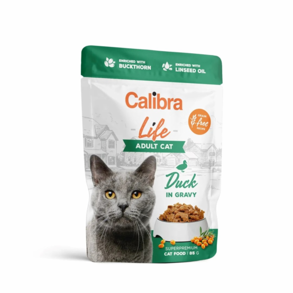 CALIBRA Cat Life Adult Duck in gravy - mokré krmivo pro k...