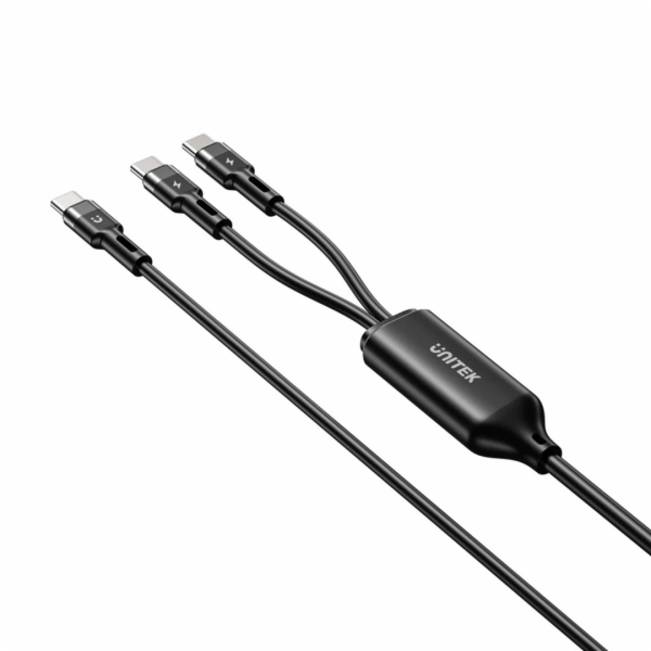UNITEK USB-C 2W1 PD 100W SILIKONOVÝ KABEL 1,8 M