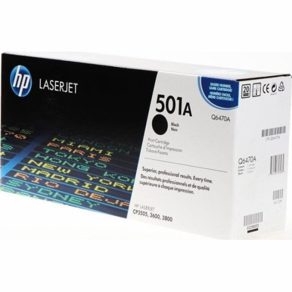 Q6470A Black Print Cartridge CLJ 3600/3800/CP3505 6,000 p...