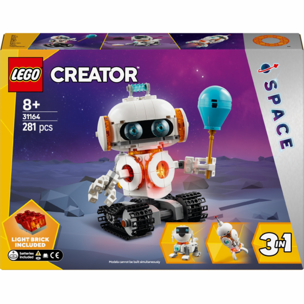 Stavebnice vesmírného robota LEGO 31164 Creator 3 v 1