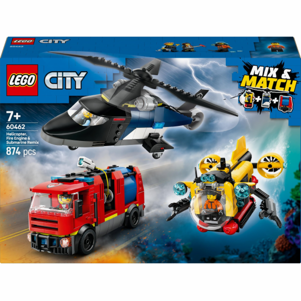 Stavebnice LEGO 60462 City s helikoptérou, hasičským aute...