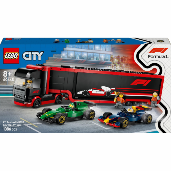 LEGO 60445 City F1 Transporter se závodními auty RB20 a A...