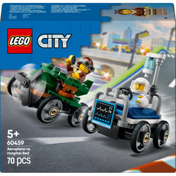 Stavebnice LEGO 60459 Městské letadlo vs nemocniční postel
