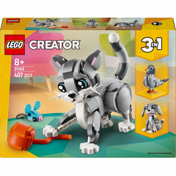 Stavebnice Šedá kočka LEGO 31163 Creator 3 v 1