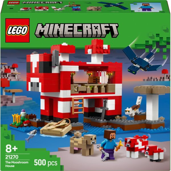 LEGO 21270 Minecraft The Mushroom Cow House, stavebnice