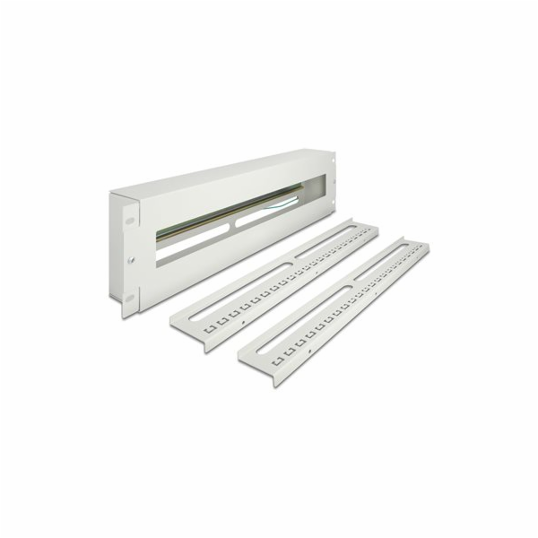 DeLOCK 19 jisticí lišta s krytem a DIN lištou, držák