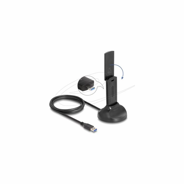 DeLOCK&nbsp;Wi-Fi&nbsp;6E&nbsp;Dual&nbsp;Band&nbsp;WLAN&nbsp;USB&nbsp;adaptér&nbsp;AX5400&nbsp;(2&nbsp;x&nbsp;24...