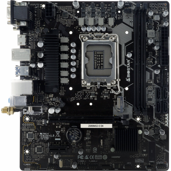 Biostar Z690MX2-E D4 základní deska Intel Z690 LGA 1700 M...