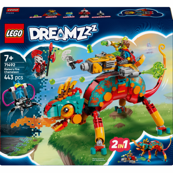 LEGO 71492 DREAMZz Mateos Feuer-Chamäleon, Konstruktionss...