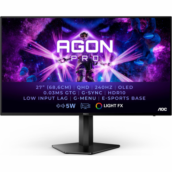 AOC Monitor 26,5 palce AG276UZD 4K QD-OLED 240Hz HDMIx2 D...