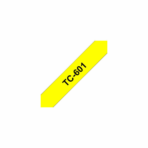 BROTHER&nbsp;TC601&nbsp;Black&nbsp;On&nbsp;Yellow&nbsp;Tape&nbsp;(12mm)