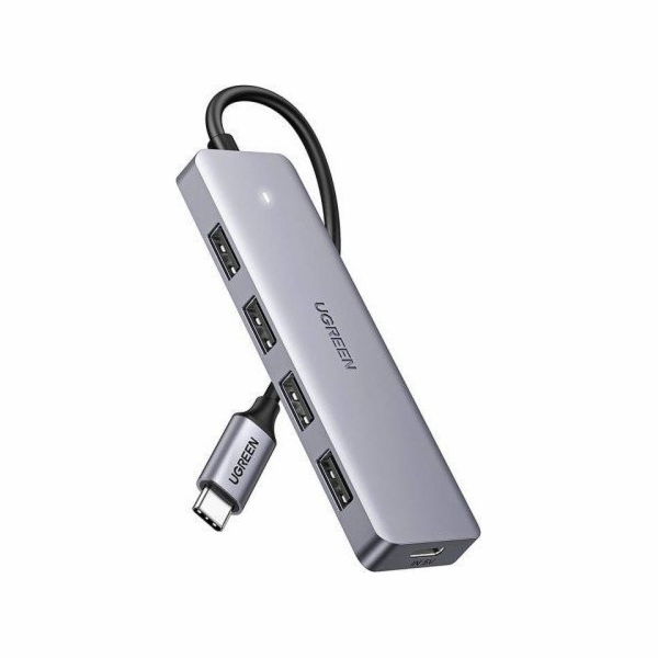 Ugreen Hub Adaptér 4v1 USB-C na 4× USB 3.0 + USB-C Šedý